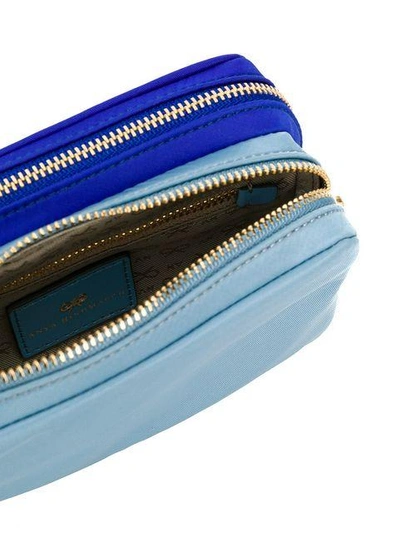 Shop Anya Hindmarch Stack Double Make Up Pouch - Blue