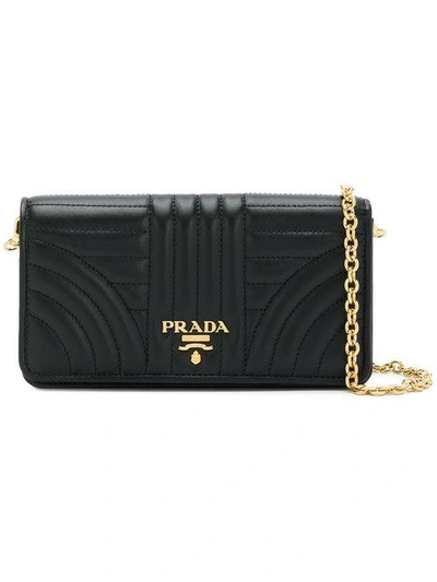 Shop Prada Quilted Wallet On Chain