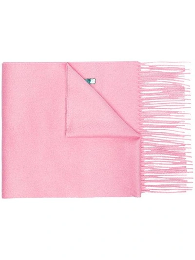 Shop Gucci Pink Silk Cashmere-blend Scarf With Sequin Guccy