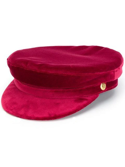 Shop Manokhi Velvet Baker Boy Hat