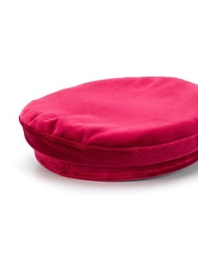 Shop Manokhi Velvet Baker Boy Hat