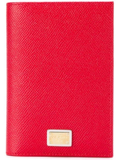 Shop Dolce & Gabbana Portemonnaie Mit Logo-schild - Rot In Red