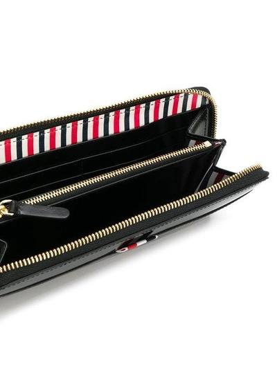 Shop Thom Browne Patent Leather Wallet In Black