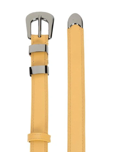 Shop Nina Ricci Buckled Belt - Yellow
