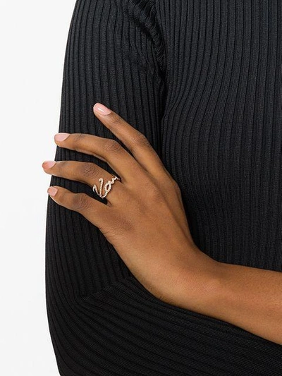 Shop Karl Lagerfeld Karl Signature Ring In Gold