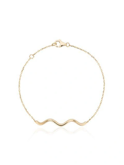 Shop Sabine Getty 18k Yellow Gold Chained Wave Bracelet - Metallic