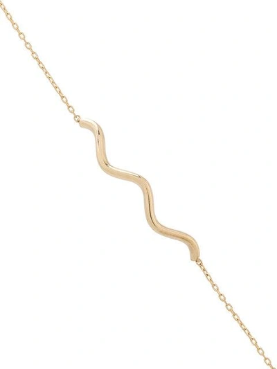Shop Sabine Getty 18k Yellow Gold Chained Wave Bracelet - Metallic