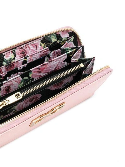 Shop Dolce & Gabbana Continental Zip Around Wallet - Pink