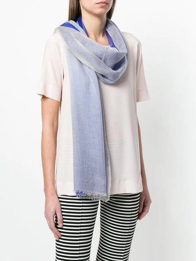 Shop Snobby Sheep Ombré Cashmere Scarf In Blue