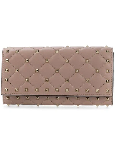 Shop Valentino Garavani Rockstud Spike Wallet - Pink