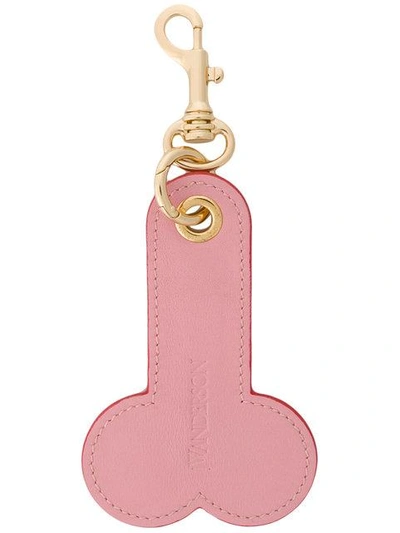 Shop Jw Anderson Exclusive Logo Embossed Keyring In Red