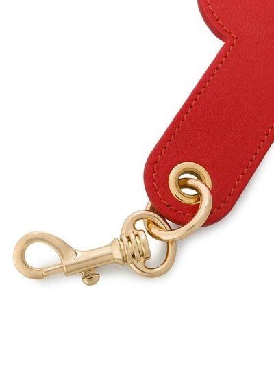 Shop Jw Anderson Exclusive Logo Embossed Keyring In Red