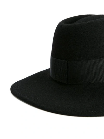 Shop Maison Michel Logo Plaque Hat In Black