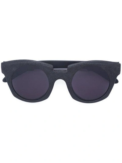 Shop Kuboraum Oversized Sunglasses In 2greygreen