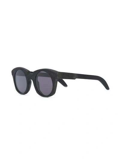 Shop Kuboraum Oversized Sunglasses In 2greygreen