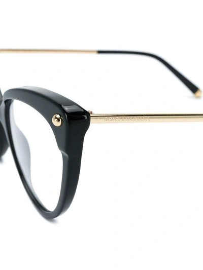 Shop Dolce & Gabbana Cat-eye Frame Glasses In Black