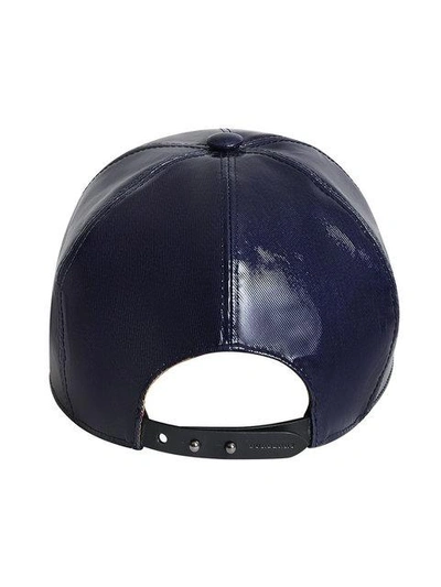 Shop Burberry Archive Logo Coated Baseball Cap - Blue