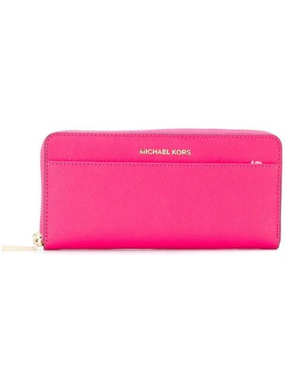 Shop Michael Michael Kors Mercer Continental Wallet - Pink & Purple
