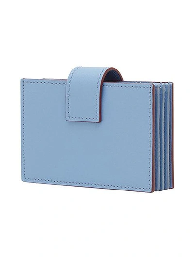 Shop Fendi Press Stud Cardholder - Blue