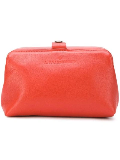 Shop A.f.vandevorst Brand Embossed Makeup Bag In Yellow