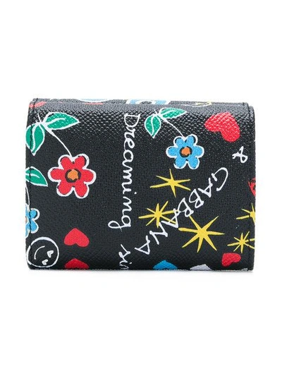 Shop Dolce & Gabbana Love Club Graffiti Wallet In Black