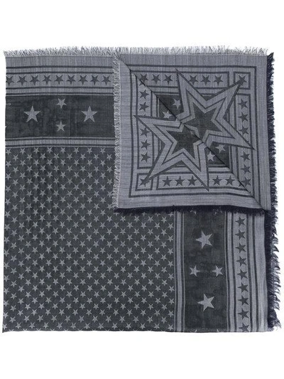 stars embroidered scarf