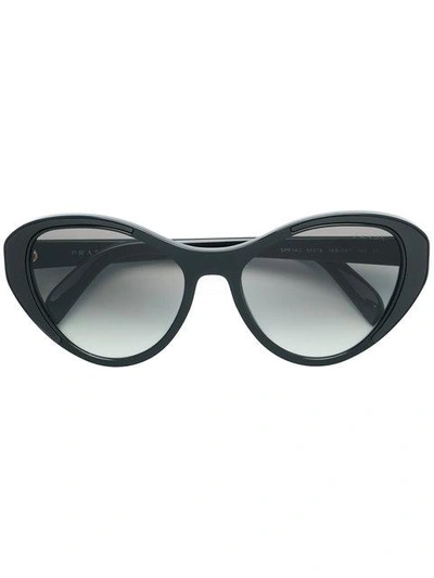 Shop Prada Cat Eye Sunglasses In Black