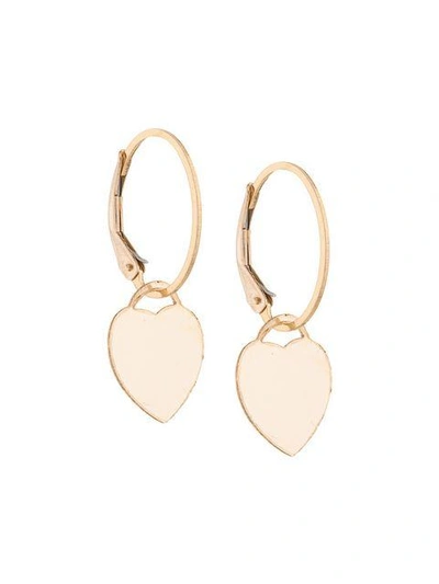 Shop Petite Grand Heart Earrings - Metallic