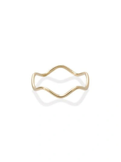 Shop Sabine Getty Yellow Gold Wave Ring - Metallic