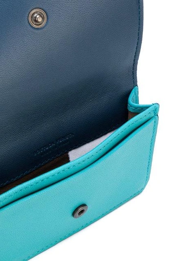 Shop Bottega Veneta Aqua Intrecciato Nappa Card Case In Blue