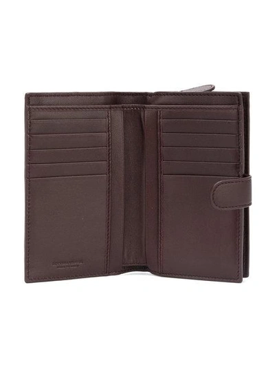 Shop Bottega Veneta Dark Barolo Intrecciato Nappa Continental Wallet In Brown