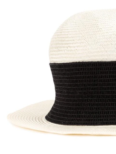 Shop Horisaki Bicolour High Hat In White