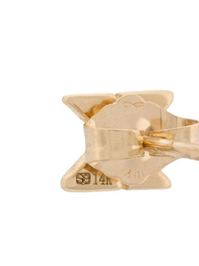 Shop Sydney Evan 14kt Yellow Gold Xo Diamond Stud Earrings In Metallic