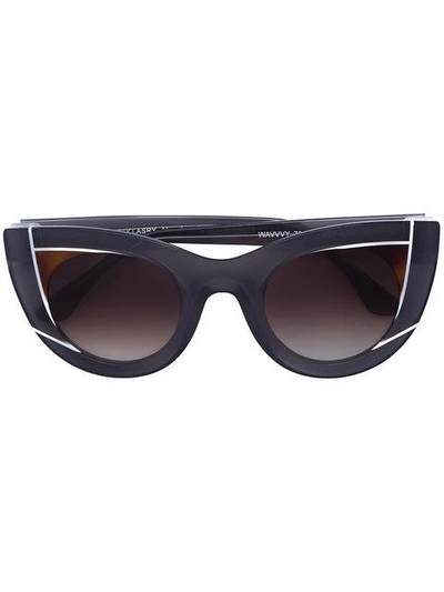 Shop Thierry Lasry Wavvvy Sunglasses In Grey