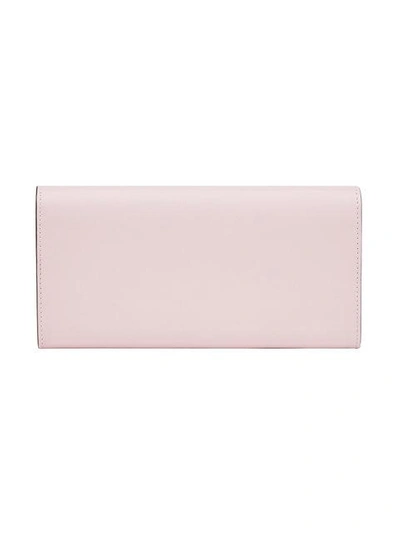 Shop Fendi Logo Flap Purse - Pink