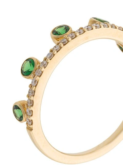 Shop Khai Khai 'tsavorite Crown' Ring - Metallisch In Metallic
