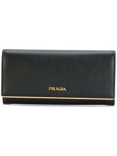 Shop Prada Classic Continental Wallet