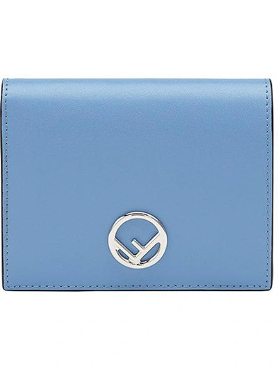 Shop Fendi Logo Fold Out Purse - Blue
