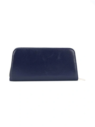 Shop Lanvin Logo Zip Wallet - Blue