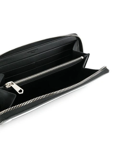 Shop Givenchy Logo Zip Around Wallet In Black