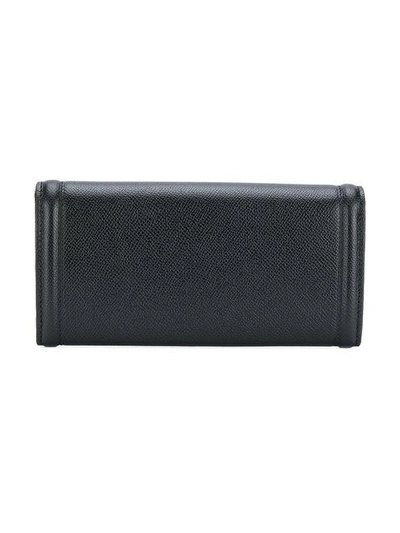 Shop Ferragamo Vara Bow Wallet In Black