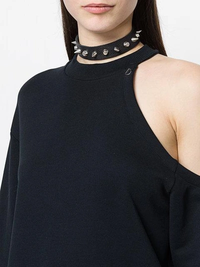 Shop Manokhi Spike Choker Necklace In Black