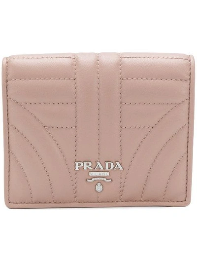 Shop Prada Quilted Logo Wallet