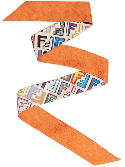 Shop Fendi Fun Wrappy Scarf In Multicolour