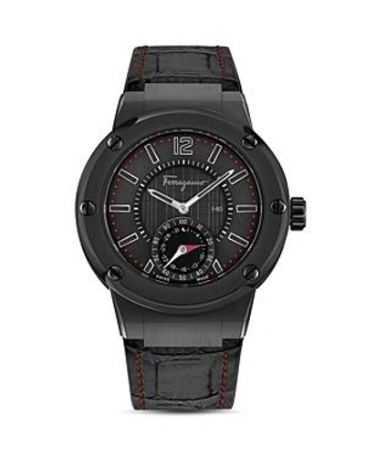 Shop Ferragamo F-80 Motion Smartwatch, 44mm In Black