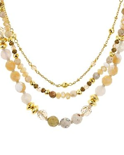Shop Chan Luu Faceted-bead Layered Necklace, 16 In Multi