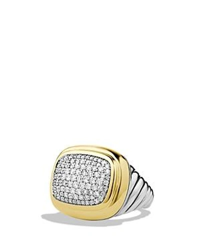 Shop David Yurman Waverly Ring With Diamonds & Gold