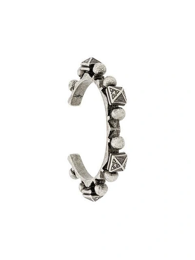 Shop Saint Laurent Marrakech Cuff Bracelet In Metallic