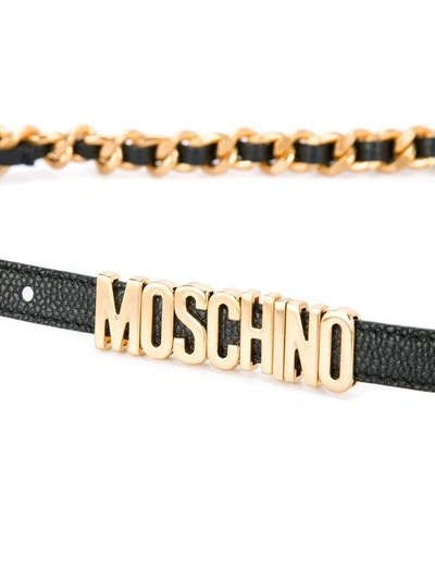 Shop Moschino Logo Chain Belt