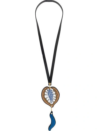 Shop Marni Leaf Pendant Necklace
